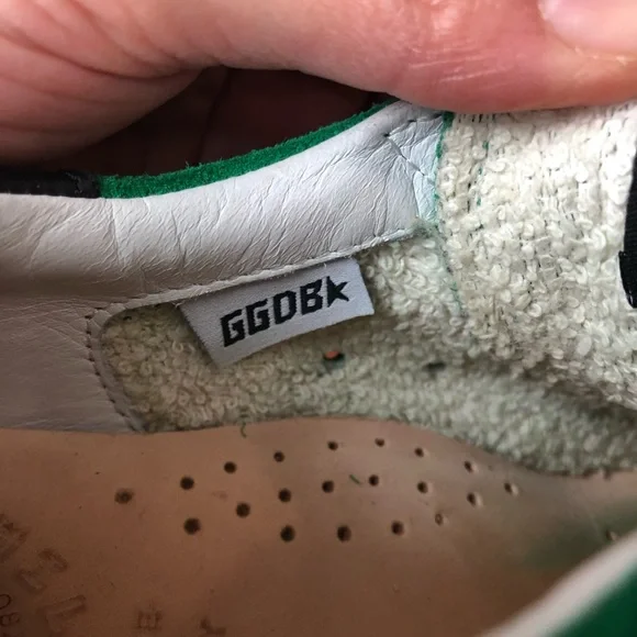 Final$ Golden Goose super kids low top suede sneaker EU29 US12 green white stars - Picture 10 of 14